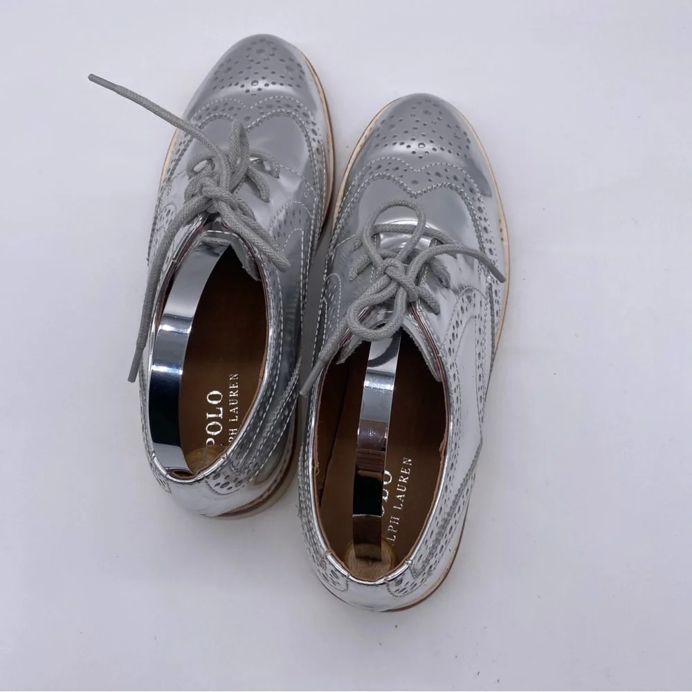 NWB Polo RL Big Kids Wing Tip Oxford size 3.5